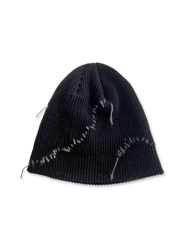 nought（ノウト）の「Wave Hand Stitch Detail Beanie / Black（Hats）」