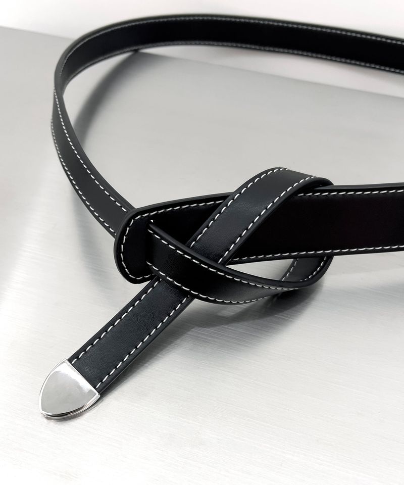western buckle knot stitch belt