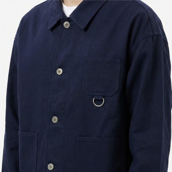 Crop French Work Jacket Navy
