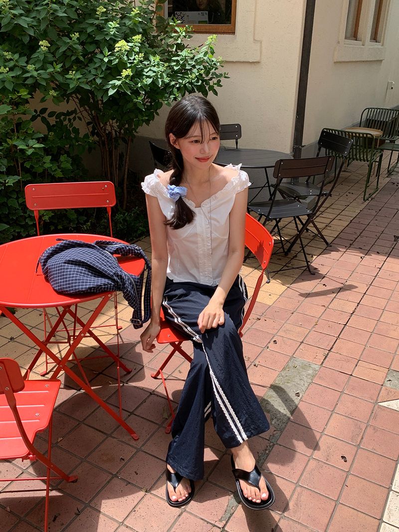 [MADE] Rollton nylon lace track bendable pants
