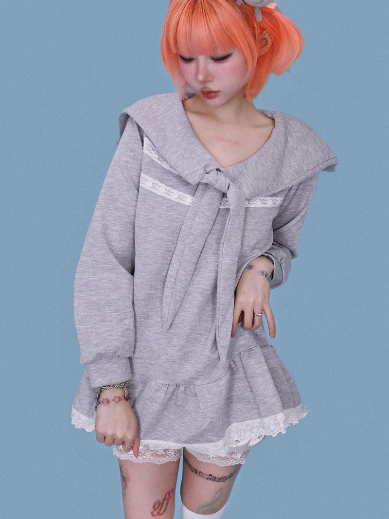 KUO（クーオ）の「ルナ セーラー リボン ミニ ドレス（ワンピース/ドレス）」
