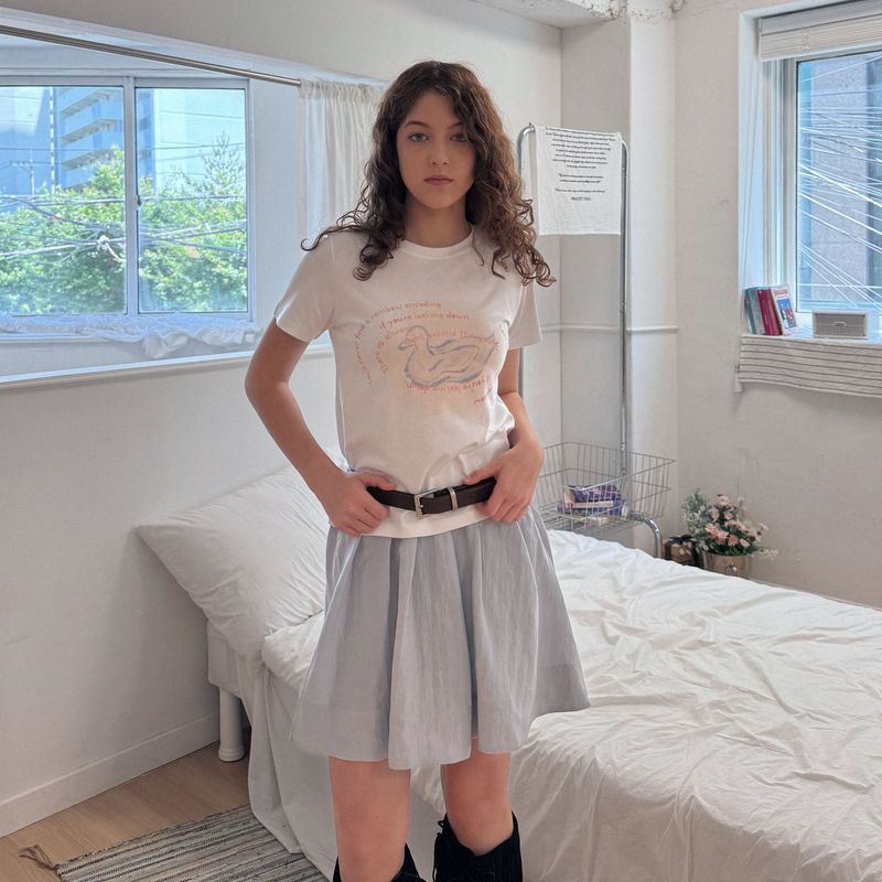 delidi（ディライディ）の「Peachy goose T-shirt（Tops）」
