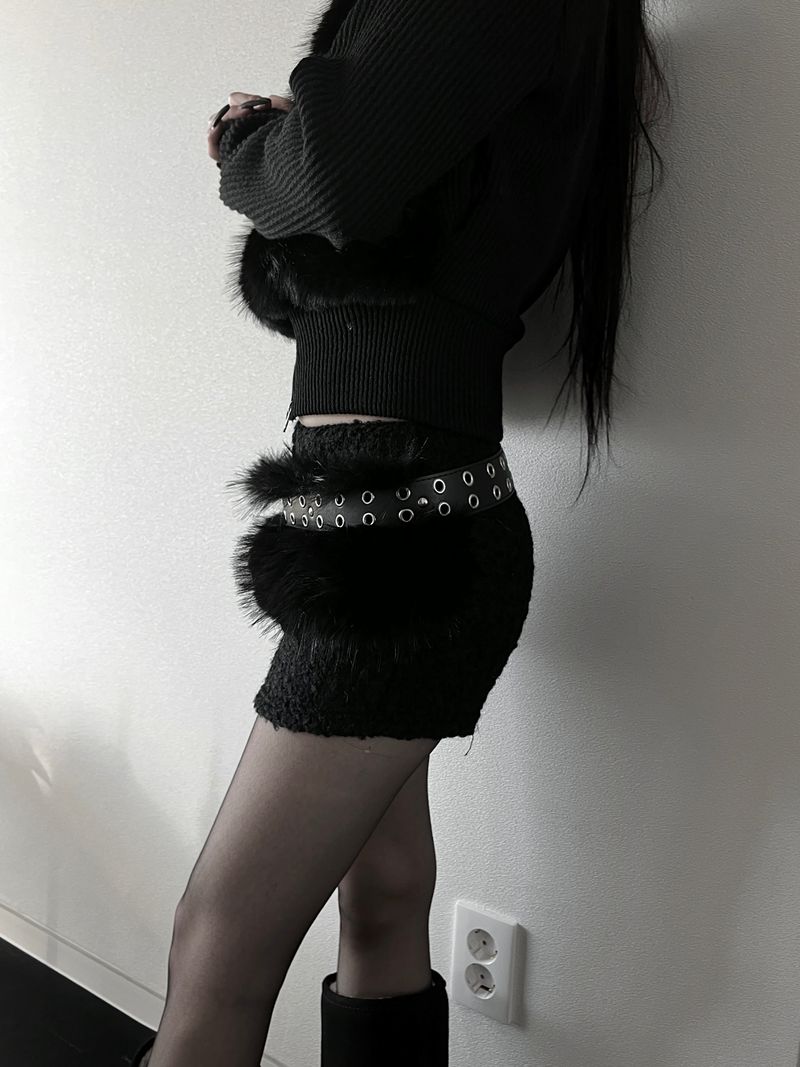 mohair micro short pants (2color)
