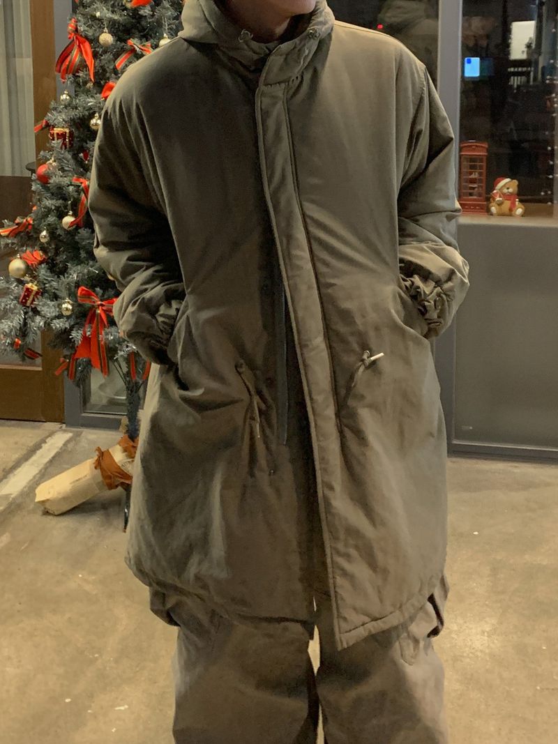 Shima Long Hooded Fishtail Padded Parka