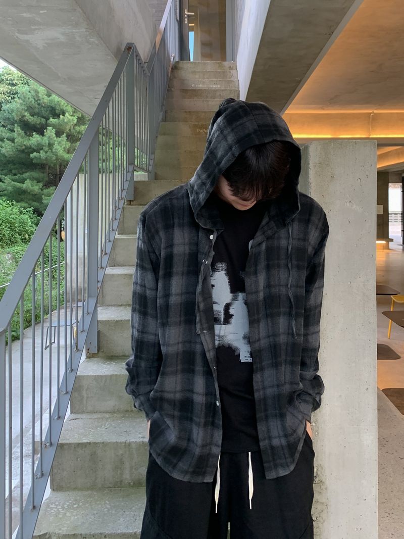 LD Over hood check shirts