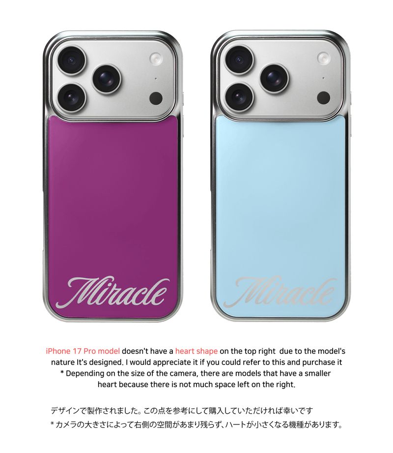 Miracle Magsafe Mirror Silver Glass Bumper Case(Blue)