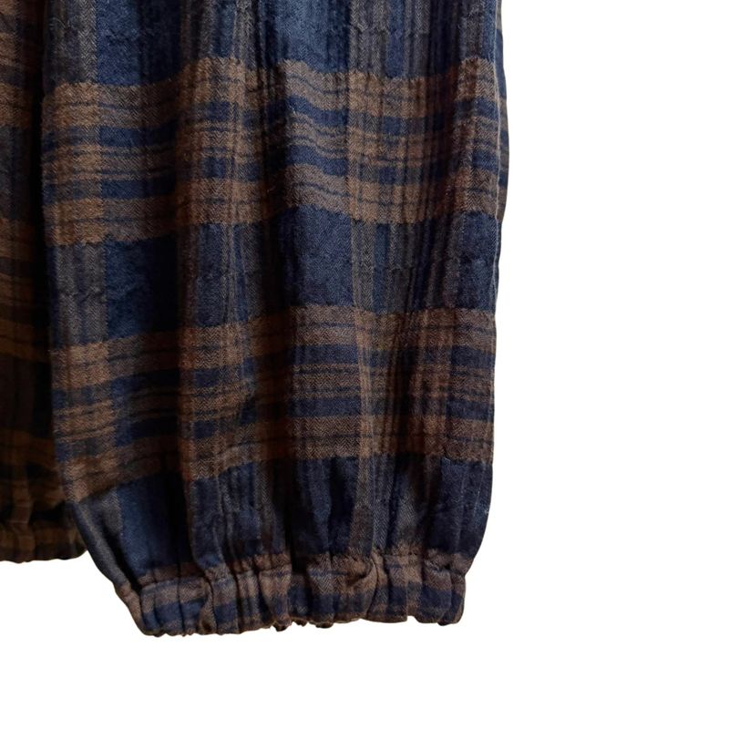 (2color) Tartan Check Wrinkle Harem Pants