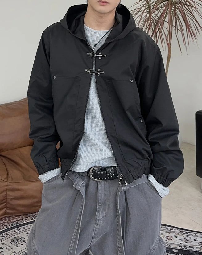 Luden Hook Buckle Hooded Jumper