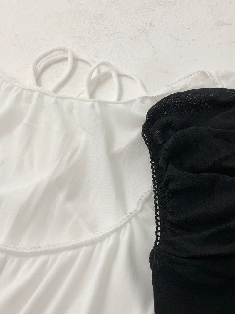 Sheer Lace Ribbon Top