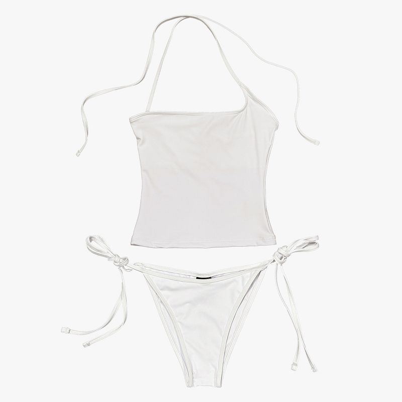 Nati asymmetric bikini - white