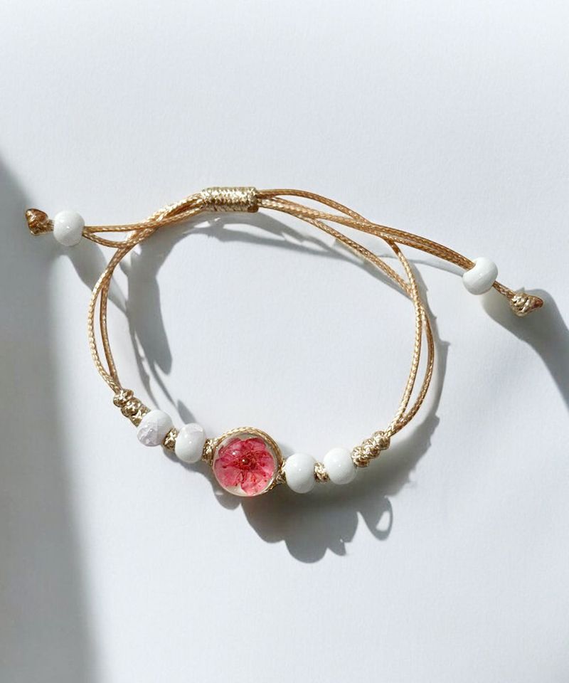 red flower bracelet