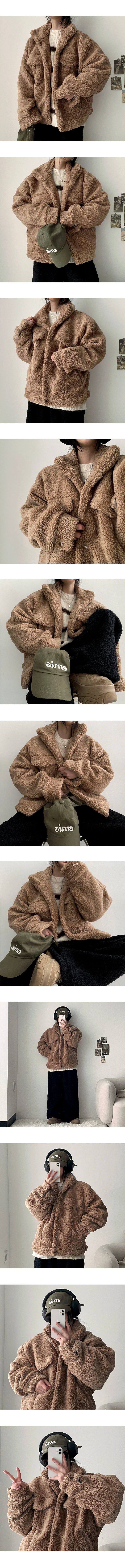 Vanin high neck soft wool jacket