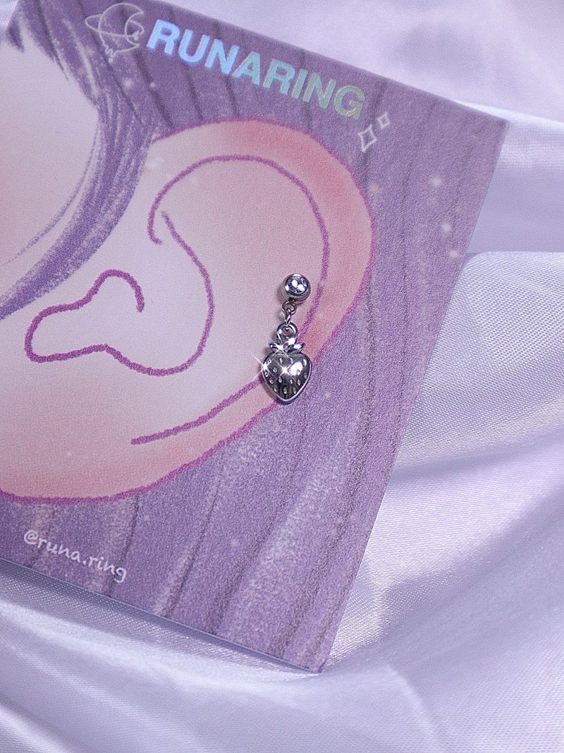 All surgical steel strawberry piercing