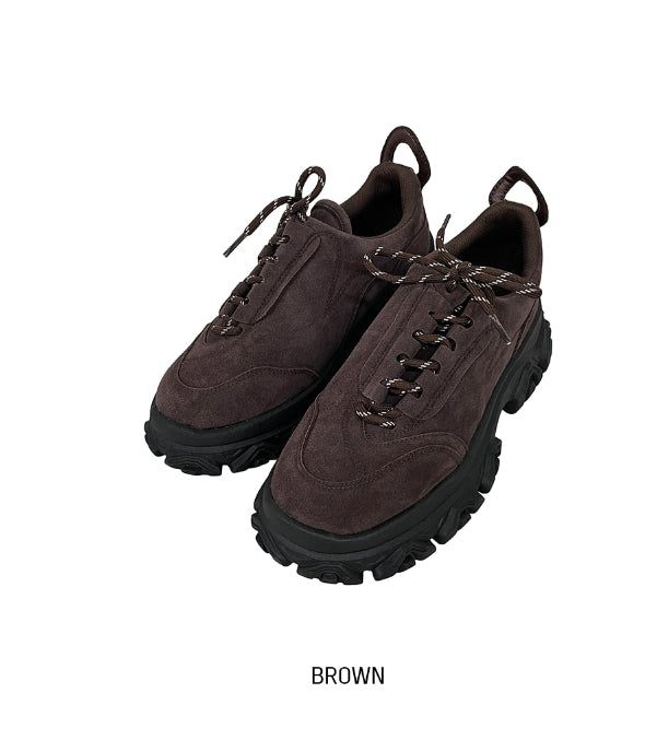 Suede Unbalance Platform Sole Boots