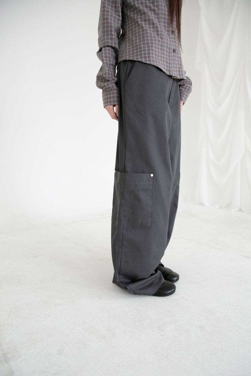 rivet pocket wide pants(2colors)