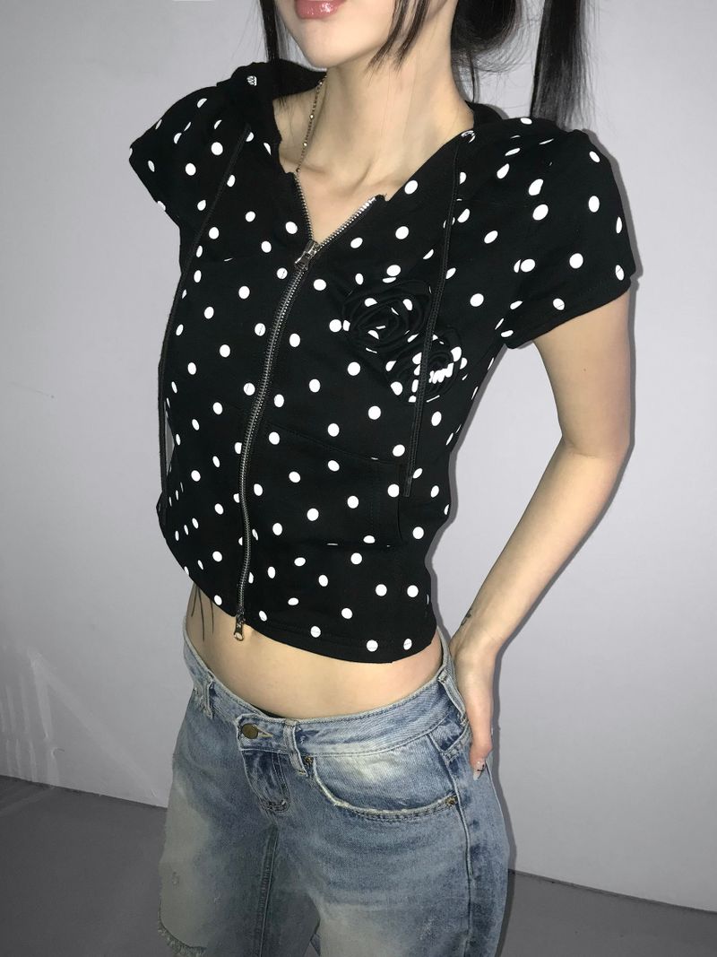 polka dot flower hz(2 color)