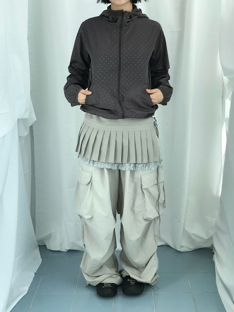 Soft terry dot windbreaker