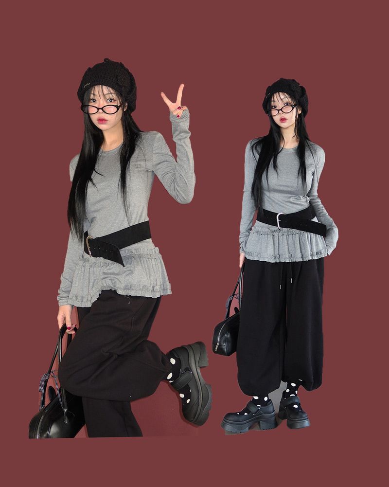 Delight-J（ディライトジェイ）の「frill layered long shirt（Tops）」