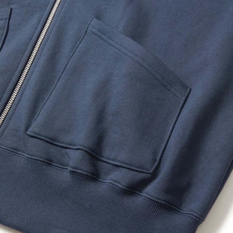 Sunburst hoodied zip-up / Smoke navy