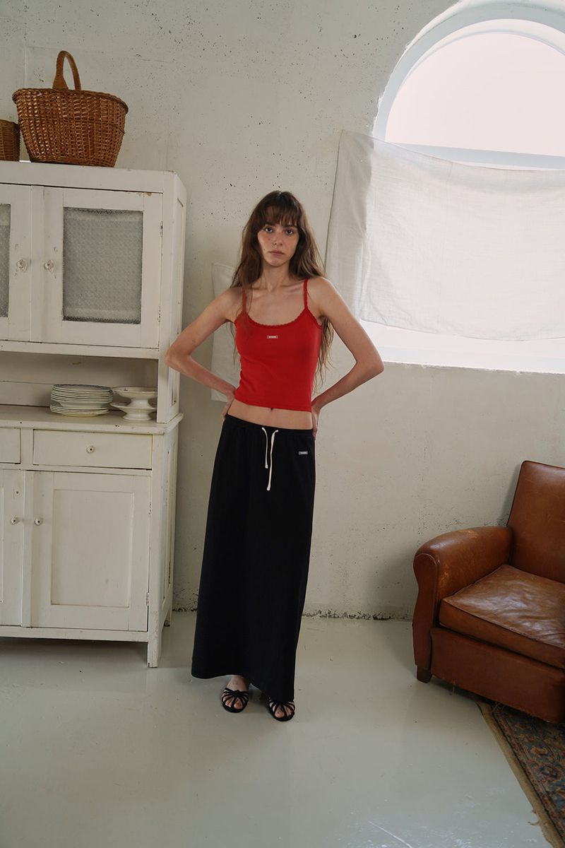 Corsage strap sandal_black