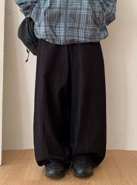Sankyu Raw Denim Wide Pants