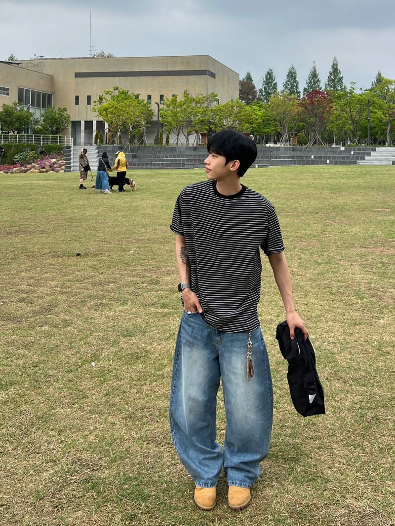 Blues Wide Denim Pants (2 Colors)
