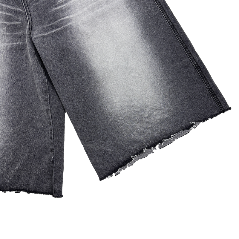 vertical embo half pants