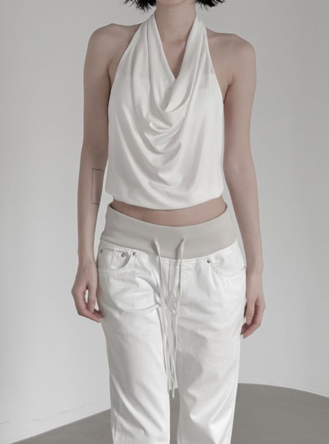 Shibori Straight Cotton Pants