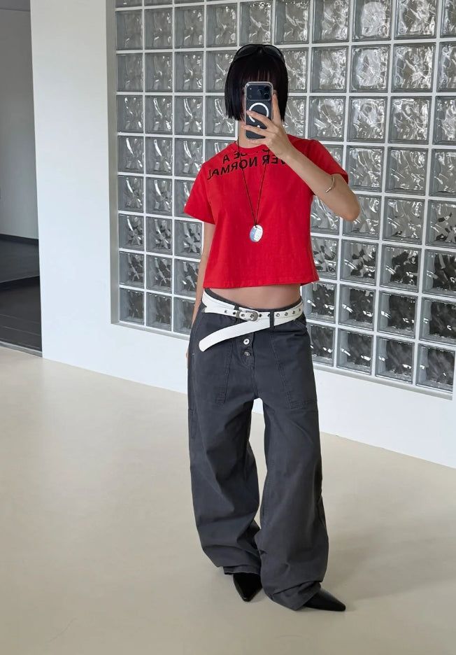 4-BUTTON RIVET POCKET PANTS