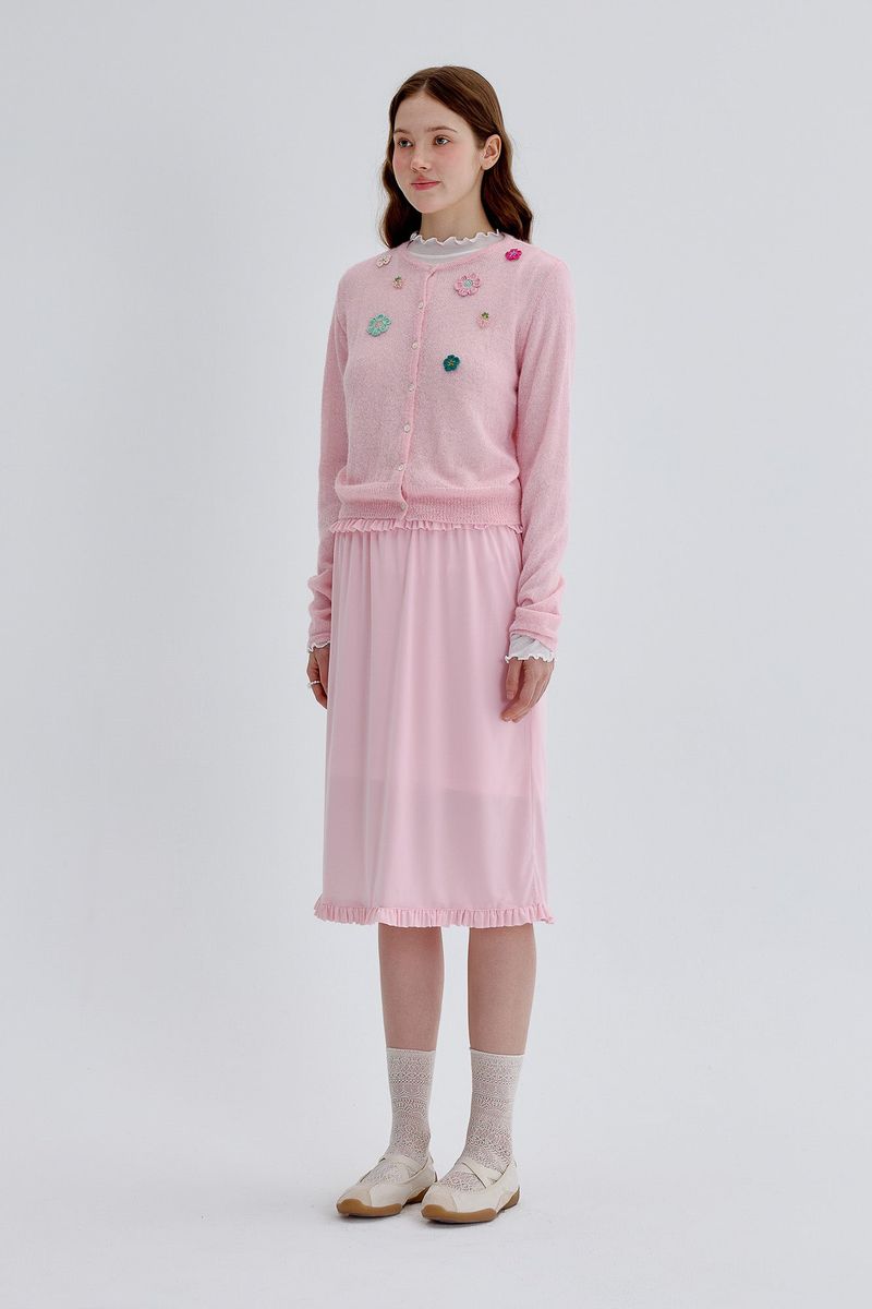 Petal Knit Cardigan [Pink]
