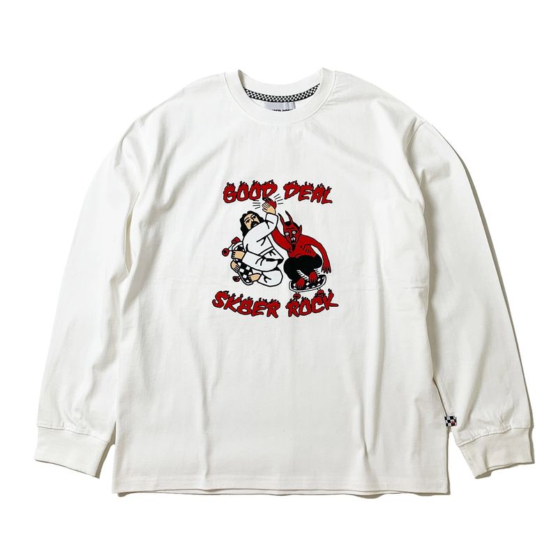 SK8ER ROCK(スケーターロック)の「GOOD DEAL LONG SLEEVE T-SHIRT OFF WHITE(Tops)」