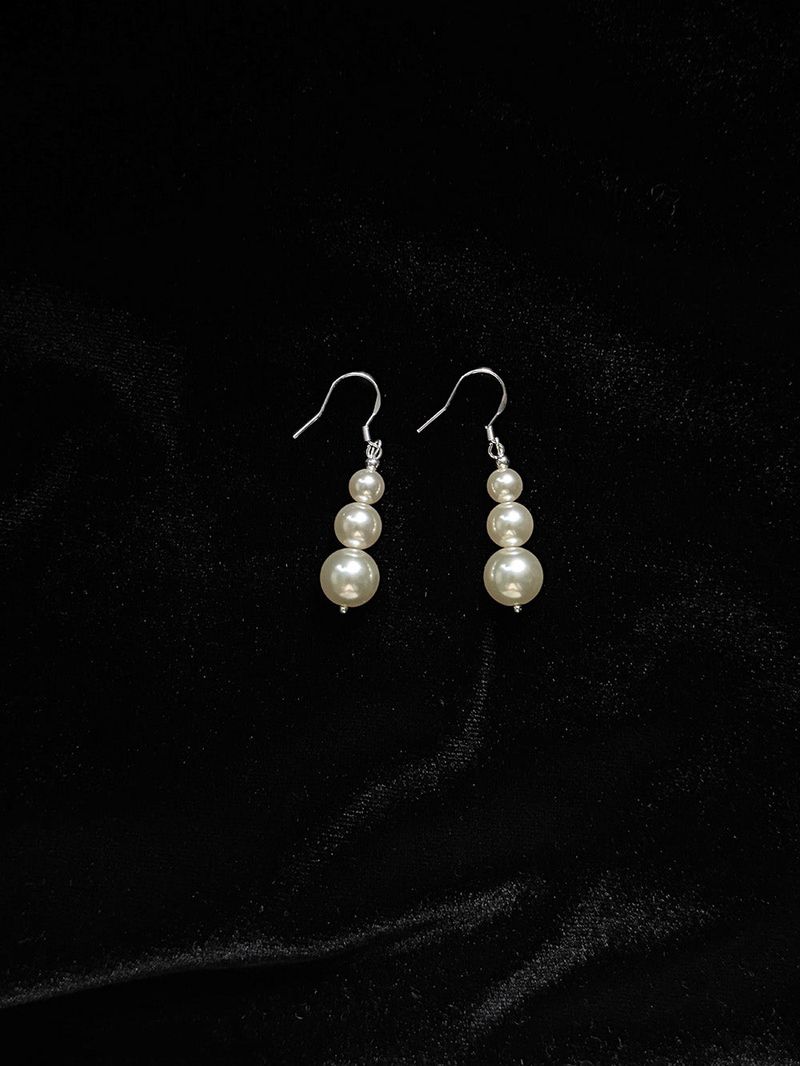 [925silver] Layer pearl earring