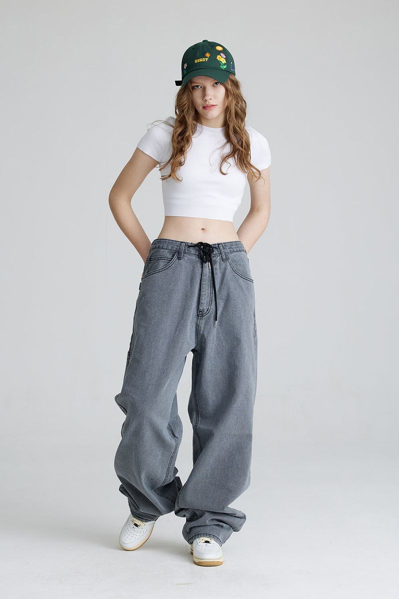 CARPENTER LOOSEFIT DENIM PANTS GRAY