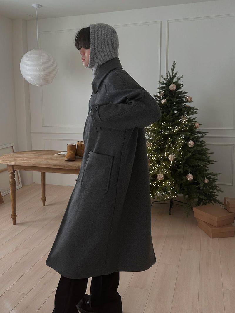 Pleddy Bian Wool Mac Coat (3color)