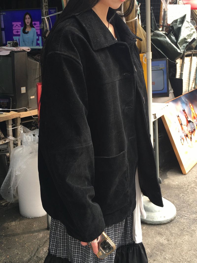 Retro Suede Trucker Jacket (3c)