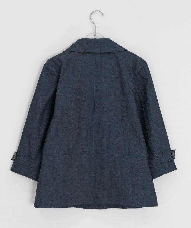 Yukomi Three Quarter Button Nylon Double Jacket