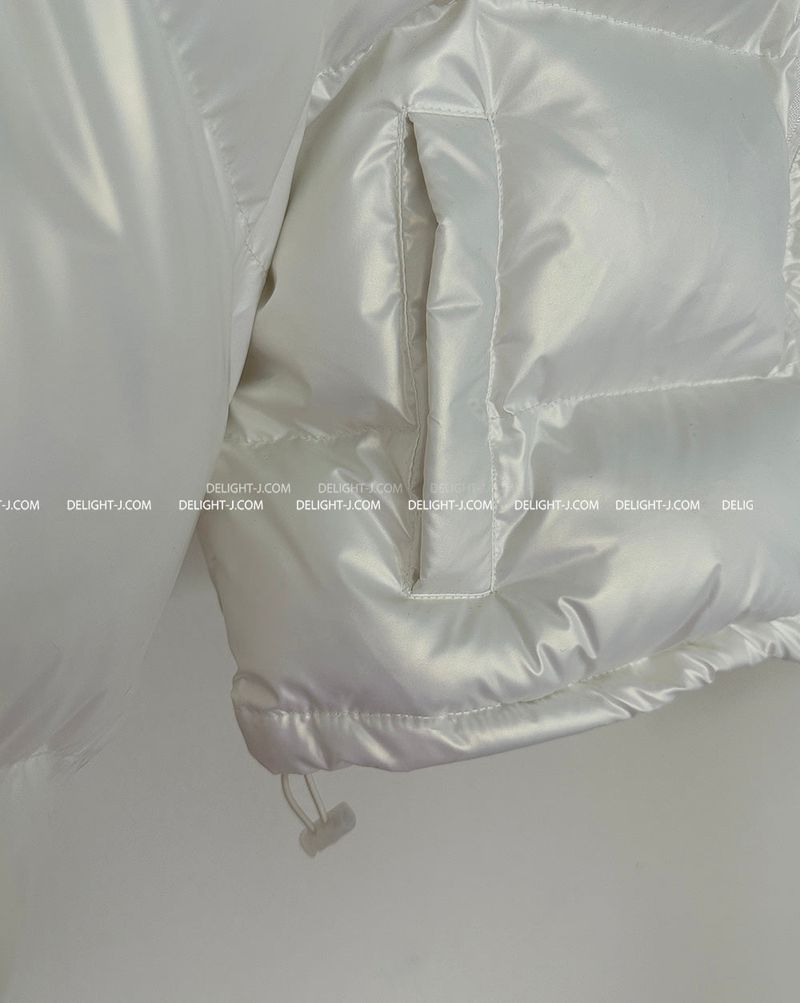 Heart hologram wellon short padded coat