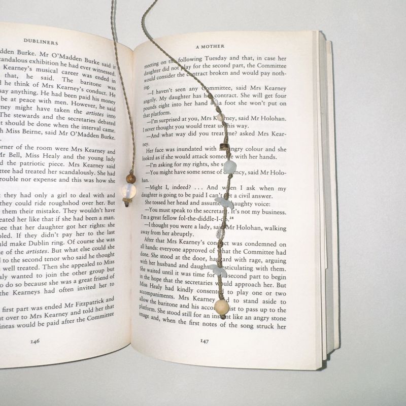 light blue hollyhock bookmark