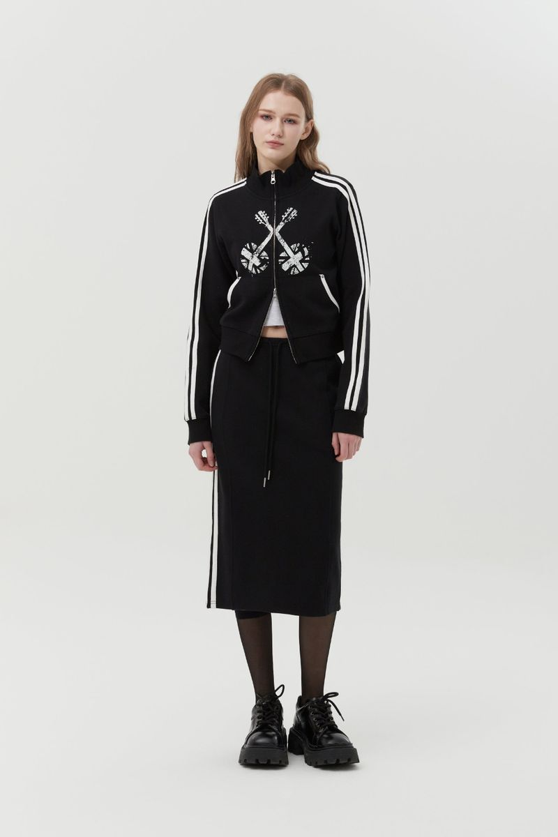 UNION JACK JERSEY ZIP UP [BLACK]