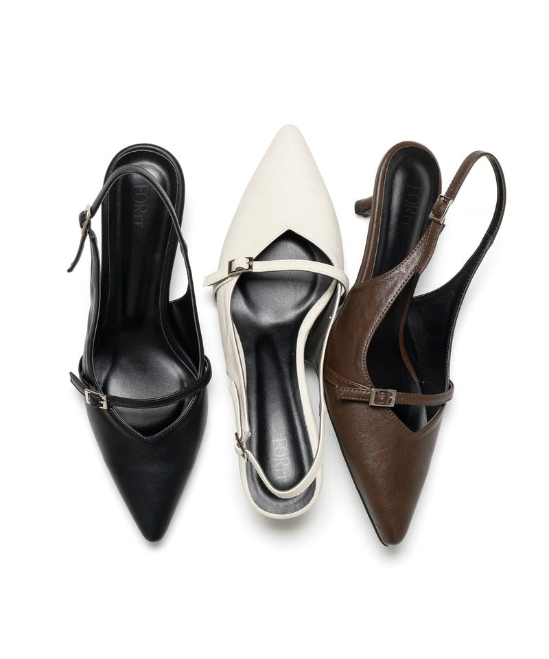 Strap Stiletto Heel Slingback - 3color