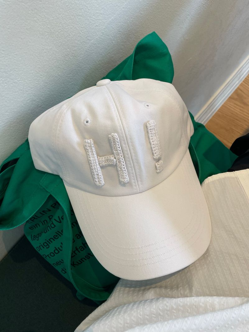 CUSTOM INITIAL CROCHET CAP