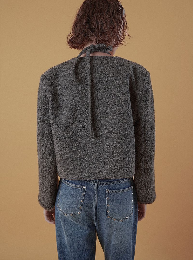Poem tweed jacket_gray
