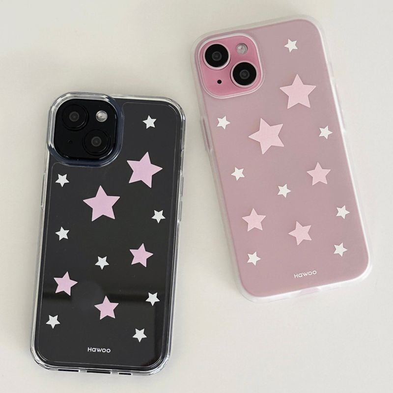 pastel star jelly hard case (pink)