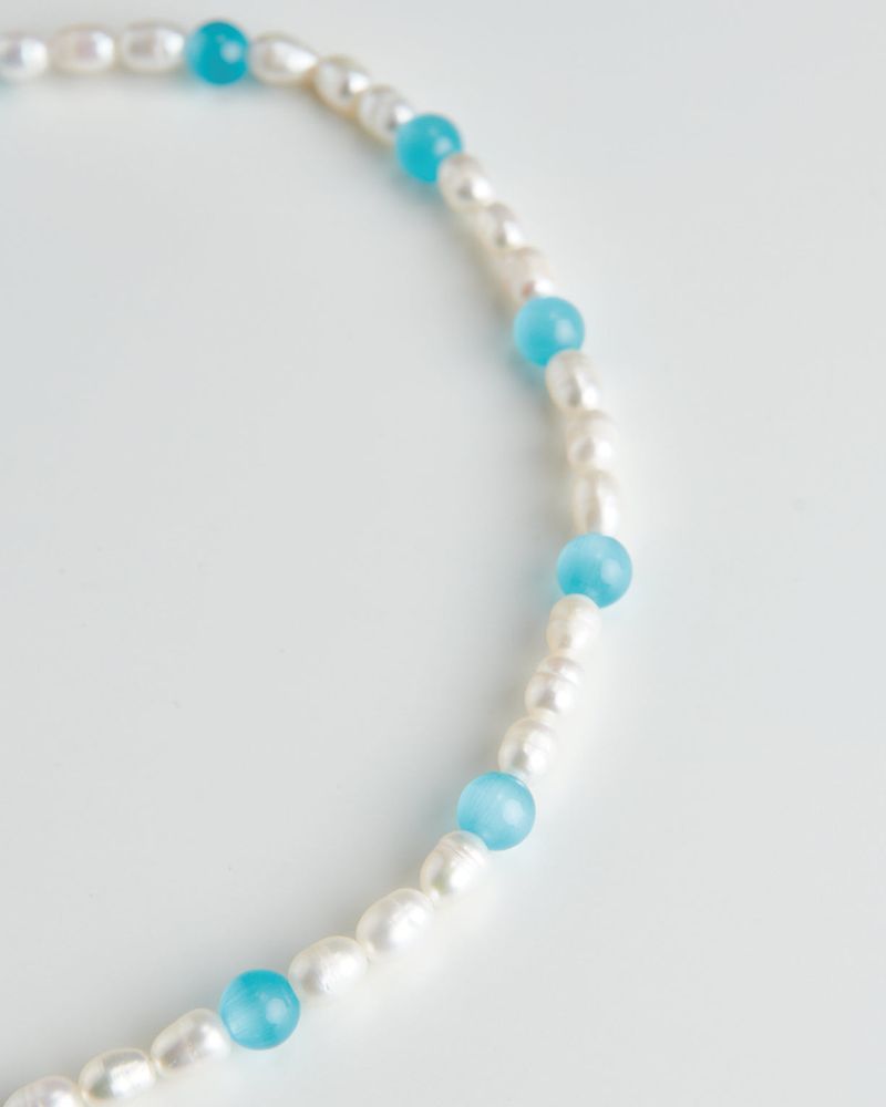 MIXTURE.(ミクスチャー)の「MP024 FRESHWATWR PEARL WITH NATURAL STONE NECKLACE (Accessories)」