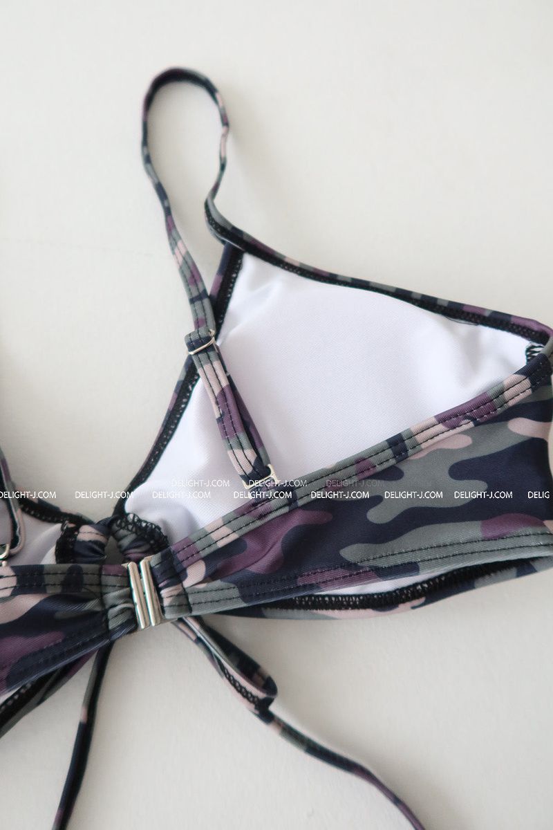 camo military strap bikini