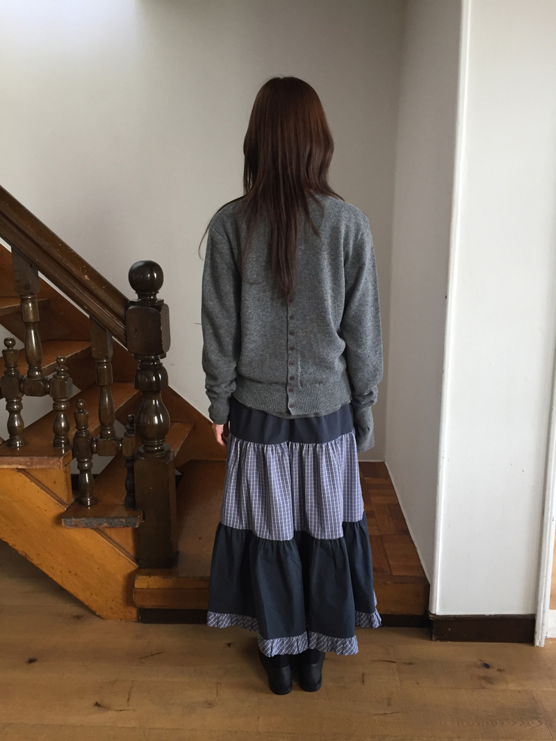 Caro Patchwork Long Skirt (2color)