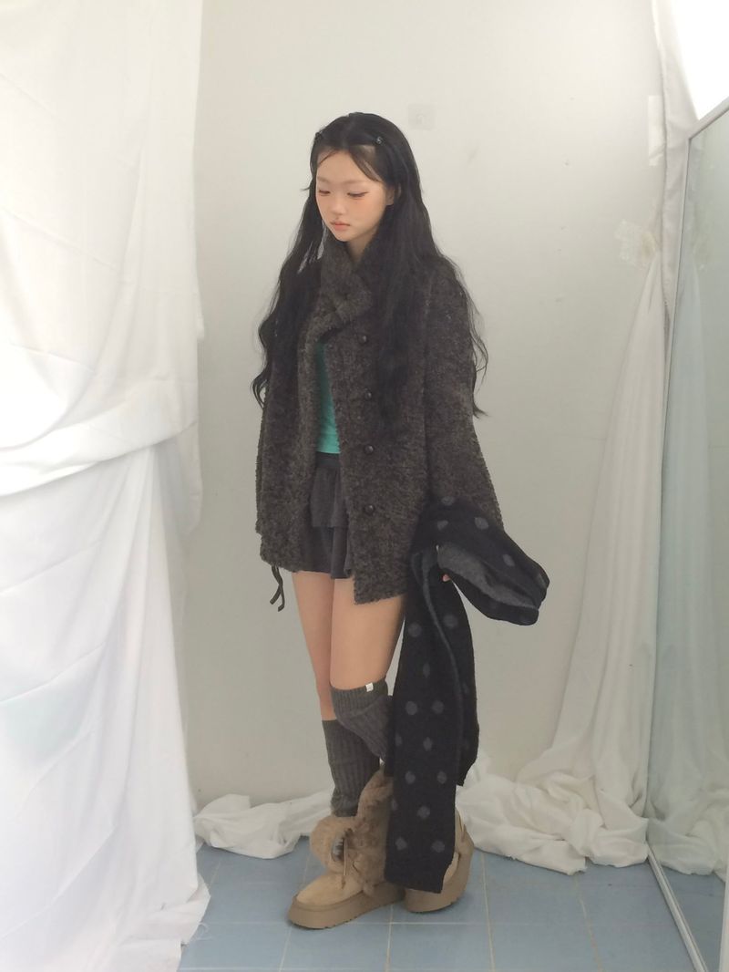 side strap frill dress