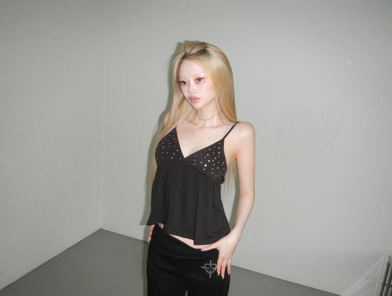 krish cubic  bustier top(2 color)