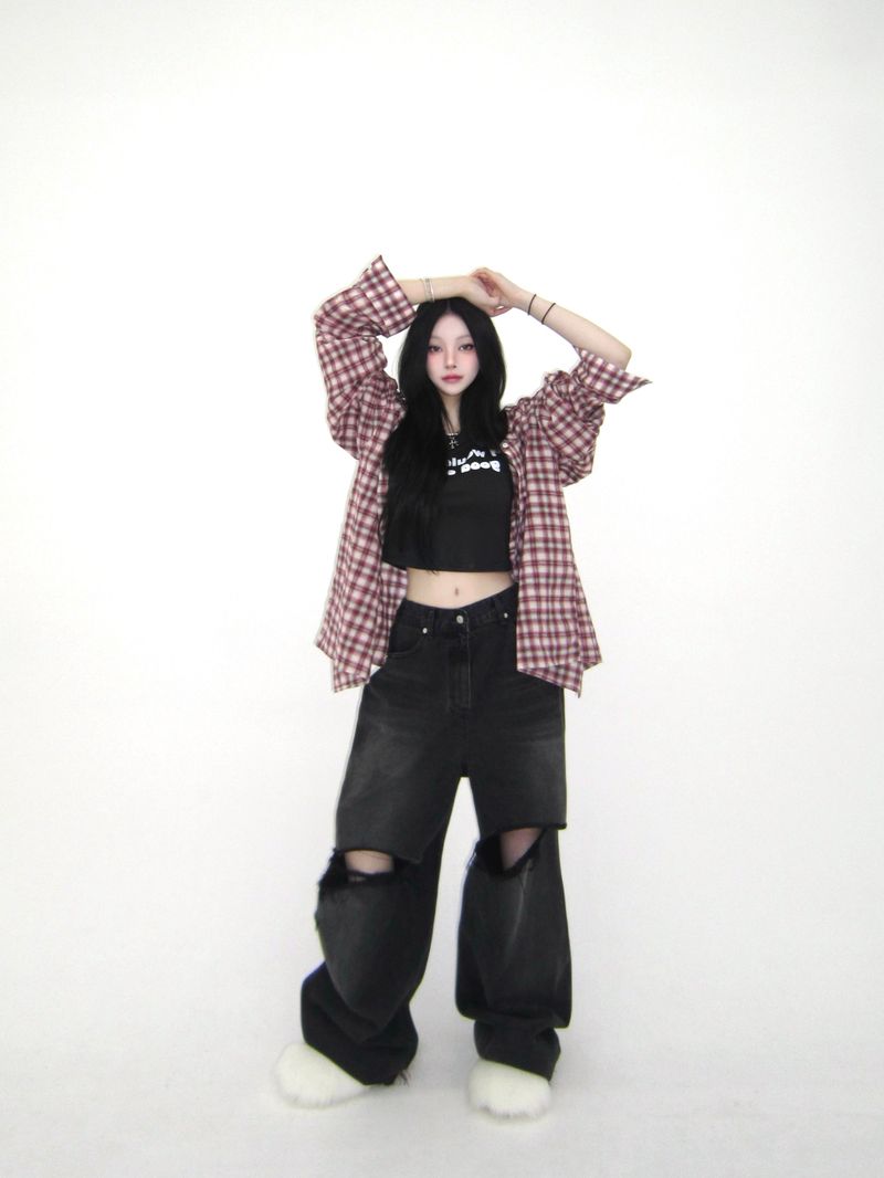 Linen checkered shirt