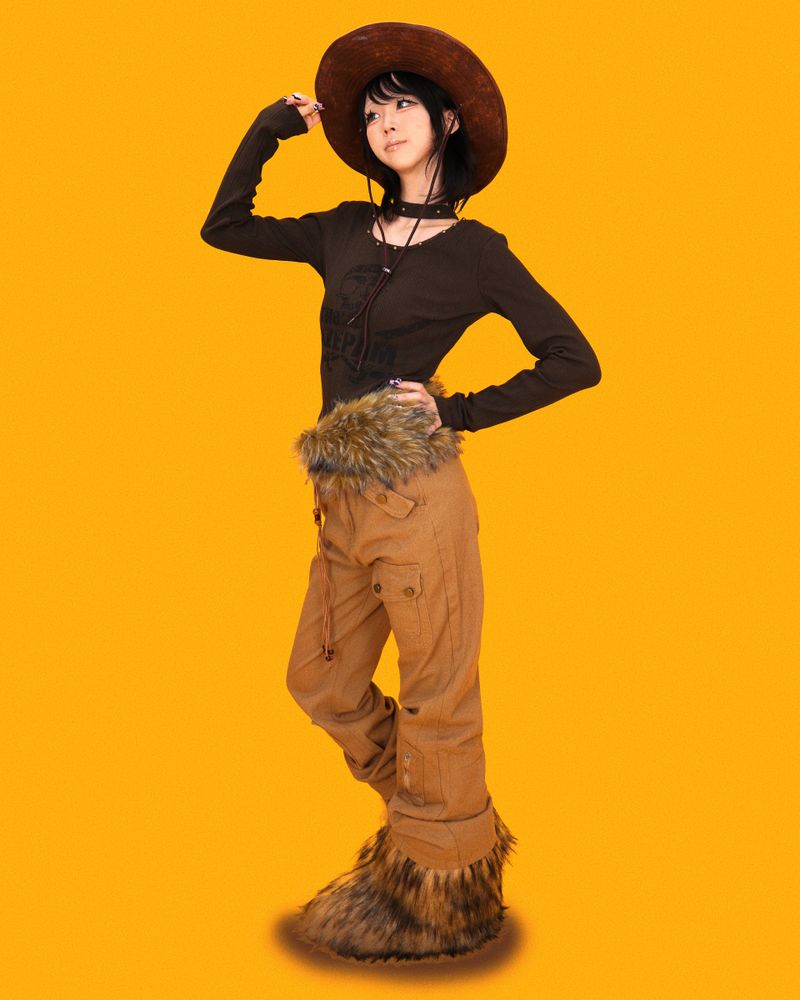 caramel cargo pants
